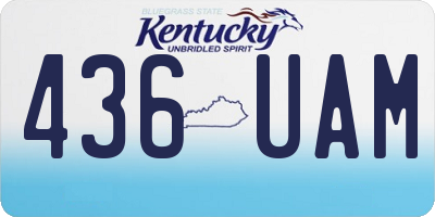 KY license plate 436UAM