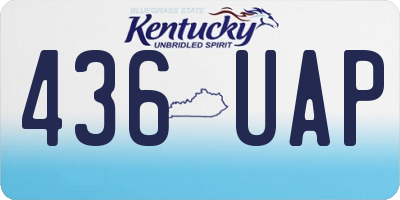 KY license plate 436UAP