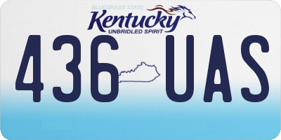 KY license plate 436UAS