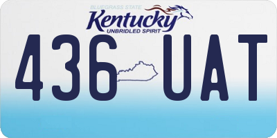 KY license plate 436UAT