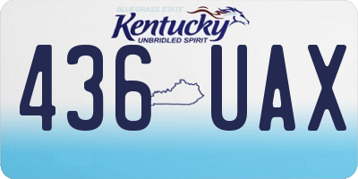 KY license plate 436UAX