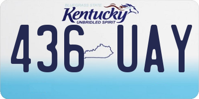 KY license plate 436UAY