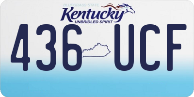 KY license plate 436UCF