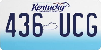 KY license plate 436UCG