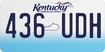 KY license plate 436UDH