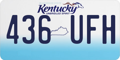 KY license plate 436UFH