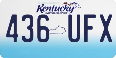KY license plate 436UFX
