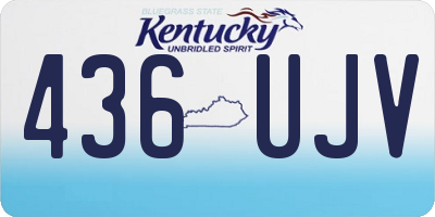 KY license plate 436UJV