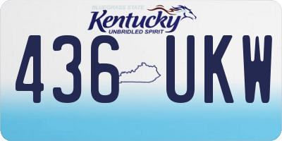 KY license plate 436UKW