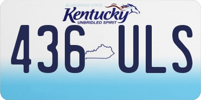 KY license plate 436ULS