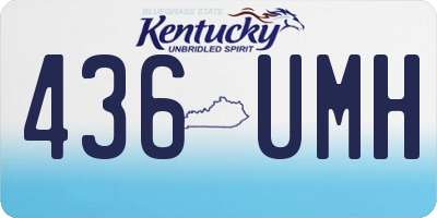 KY license plate 436UMH