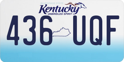 KY license plate 436UQF