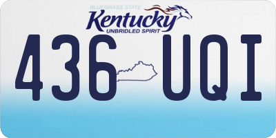 KY license plate 436UQI