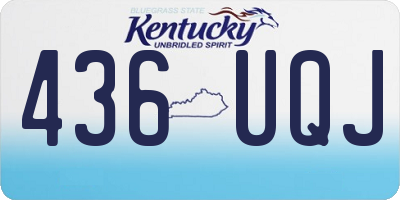 KY license plate 436UQJ