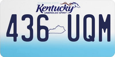 KY license plate 436UQM