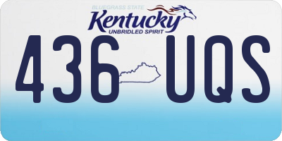 KY license plate 436UQS