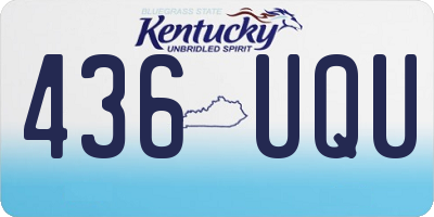 KY license plate 436UQU