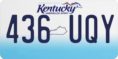 KY license plate 436UQY