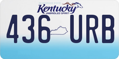 KY license plate 436URB