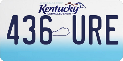 KY license plate 436URE