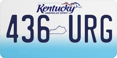 KY license plate 436URG