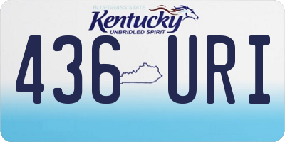 KY license plate 436URI