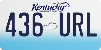 KY license plate 436URL