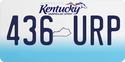 KY license plate 436URP