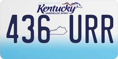KY license plate 436URR