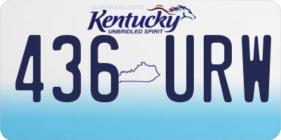KY license plate 436URW