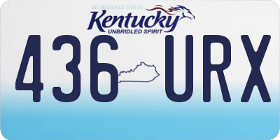 KY license plate 436URX