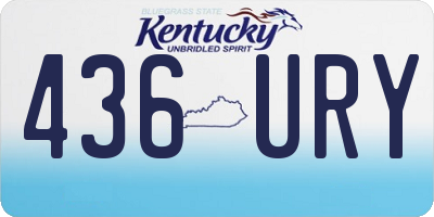 KY license plate 436URY