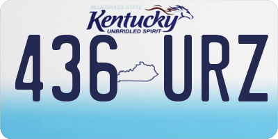 KY license plate 436URZ