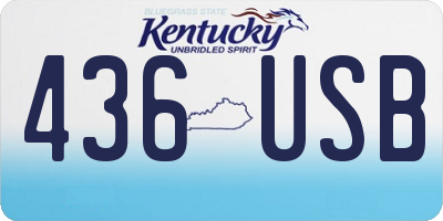 KY license plate 436USB