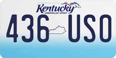 KY license plate 436USO