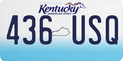 KY license plate 436USQ