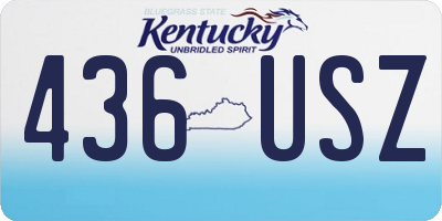 KY license plate 436USZ