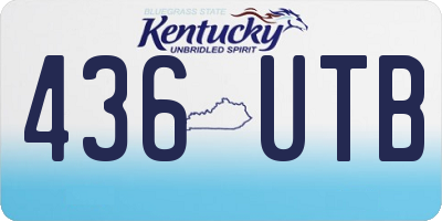 KY license plate 436UTB