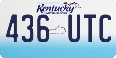 KY license plate 436UTC
