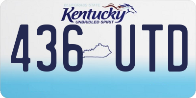 KY license plate 436UTD