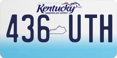 KY license plate 436UTH