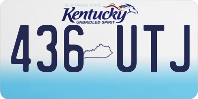 KY license plate 436UTJ