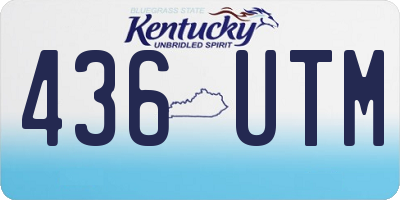 KY license plate 436UTM