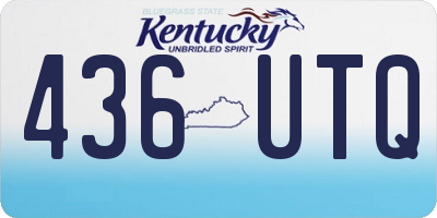 KY license plate 436UTQ
