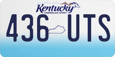 KY license plate 436UTS