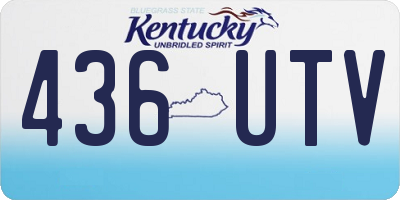 KY license plate 436UTV