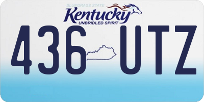 KY license plate 436UTZ