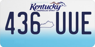 KY license plate 436UUE