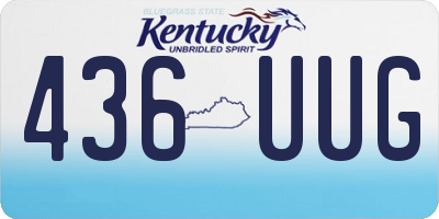 KY license plate 436UUG