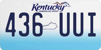 KY license plate 436UUI